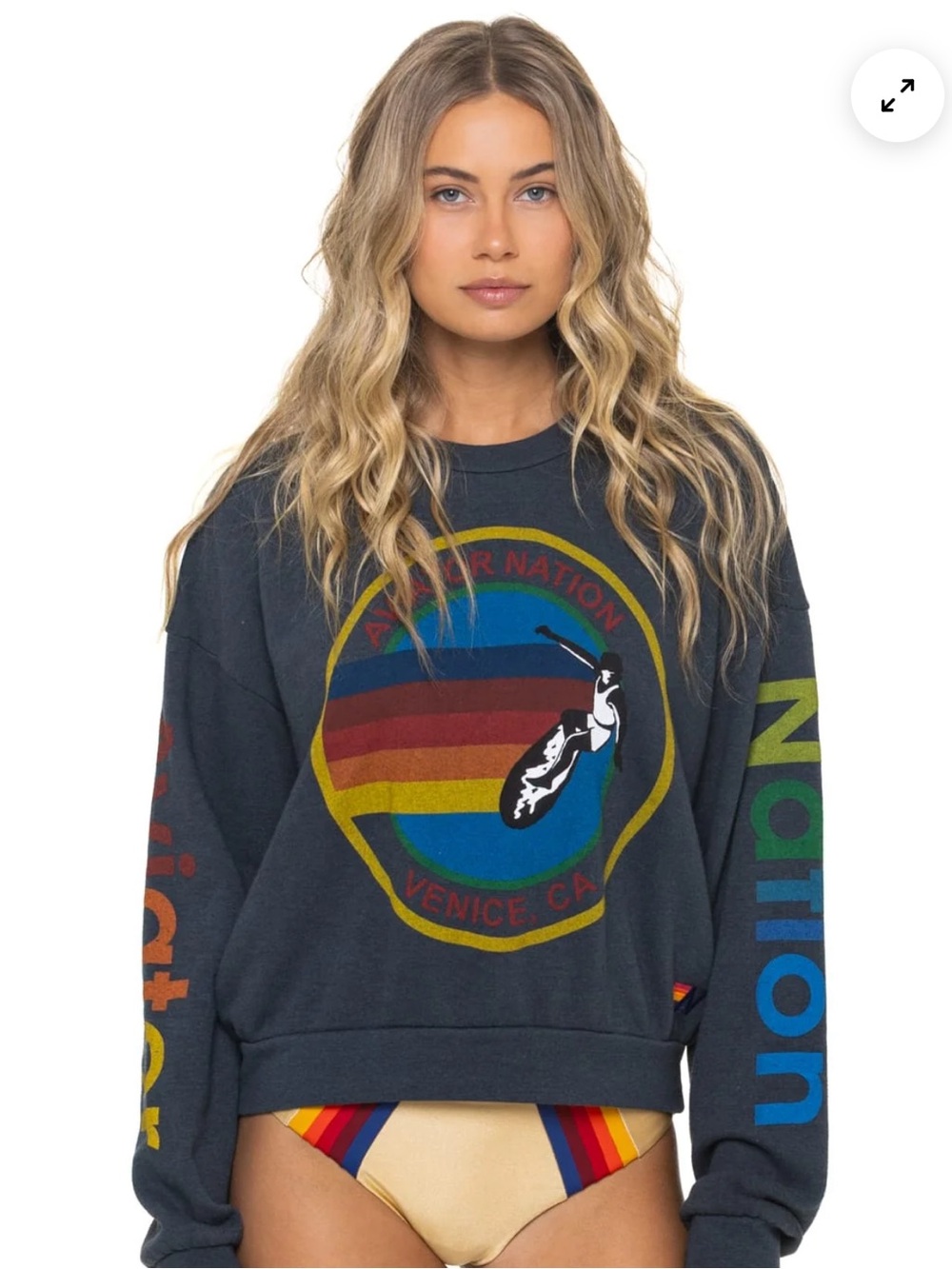 Aviator Nation/Charcoal Venice Unisex Pullover Sweatshirt/NWT! SEALED IN BAG!